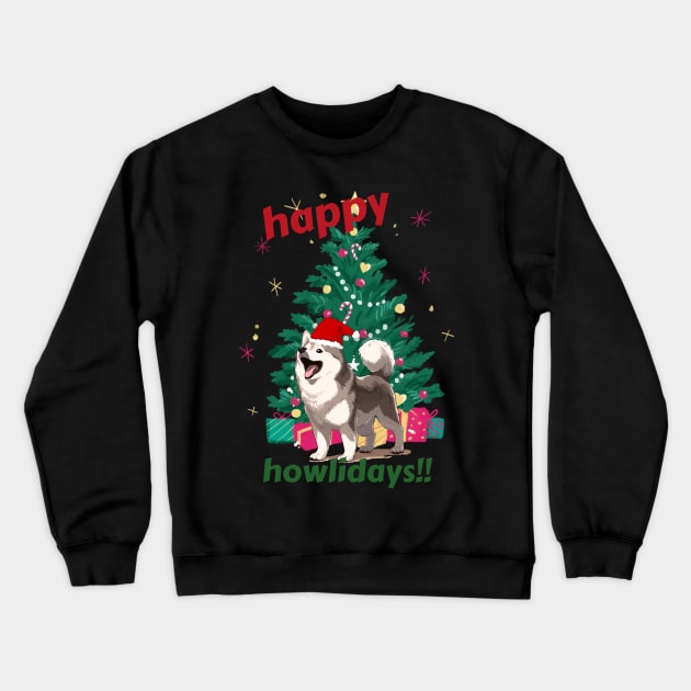 Happy Husky Howlidays! Crewneck Sweatshirt by XanderWitch Creative